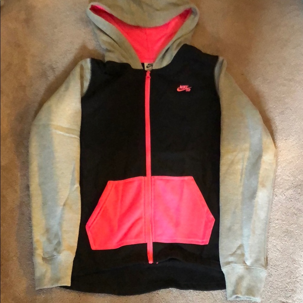 Nike hot pink zip up hoodie